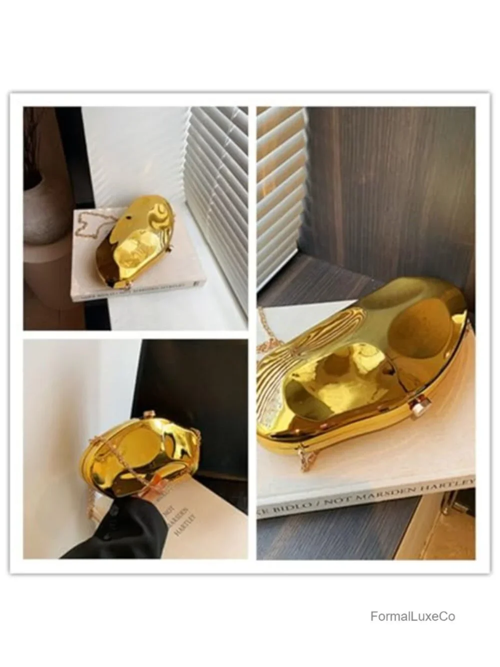 Acrylic Clutch for Women Evening Bag Irregular Shell Handbag Party Wedding